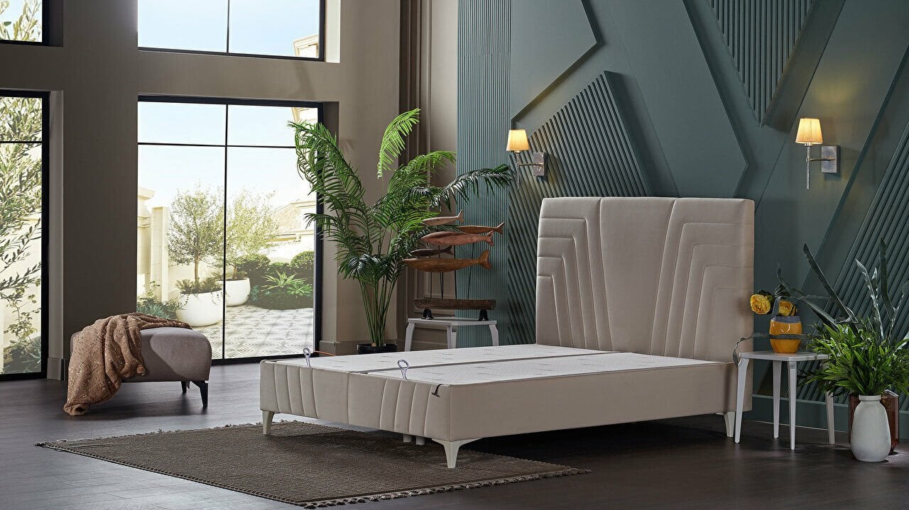 Lit coffre Toria crème